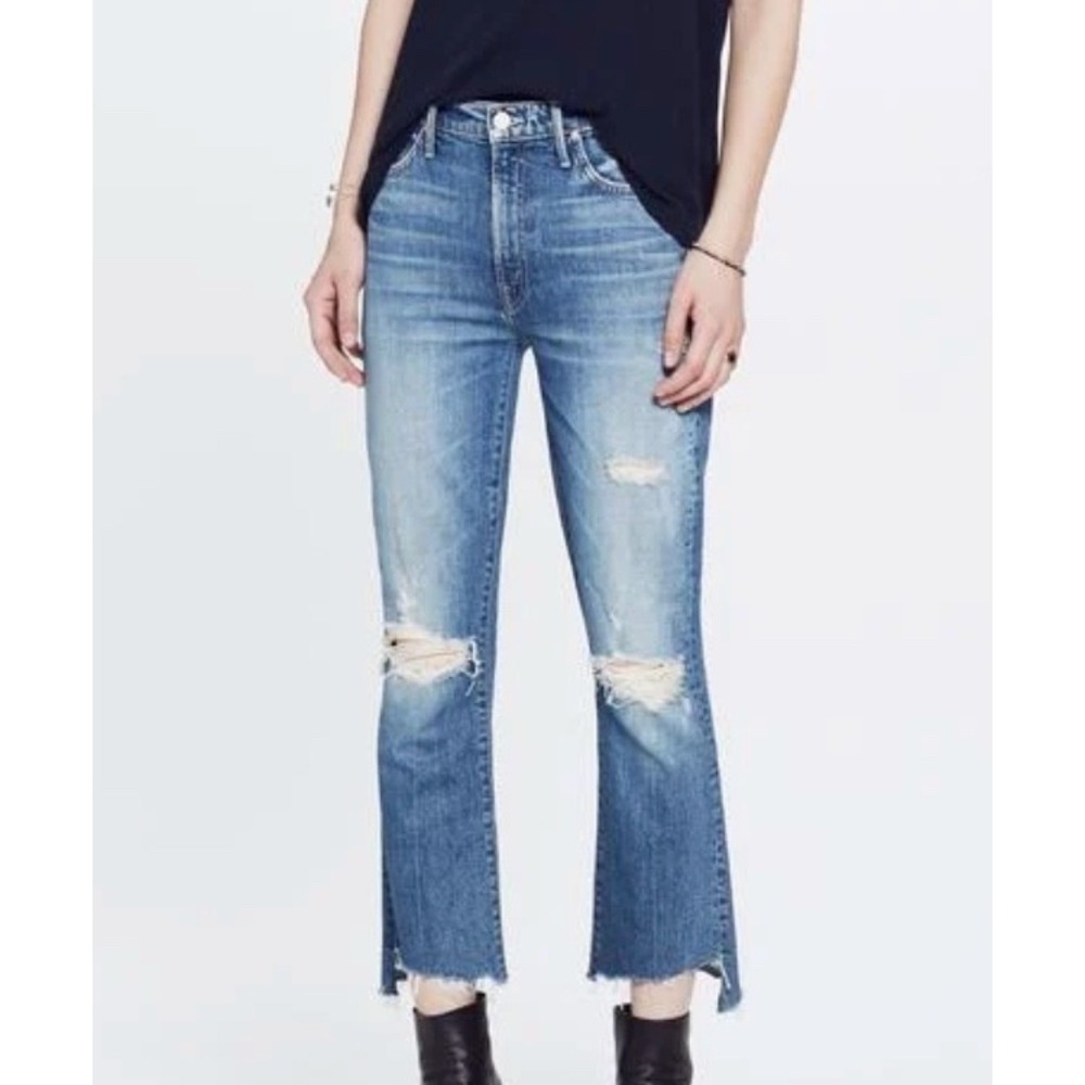 MOTHER SUPERIOR JEANS The Insider Crop Step Chew BETTER WHEN ITS WRONG sz 26